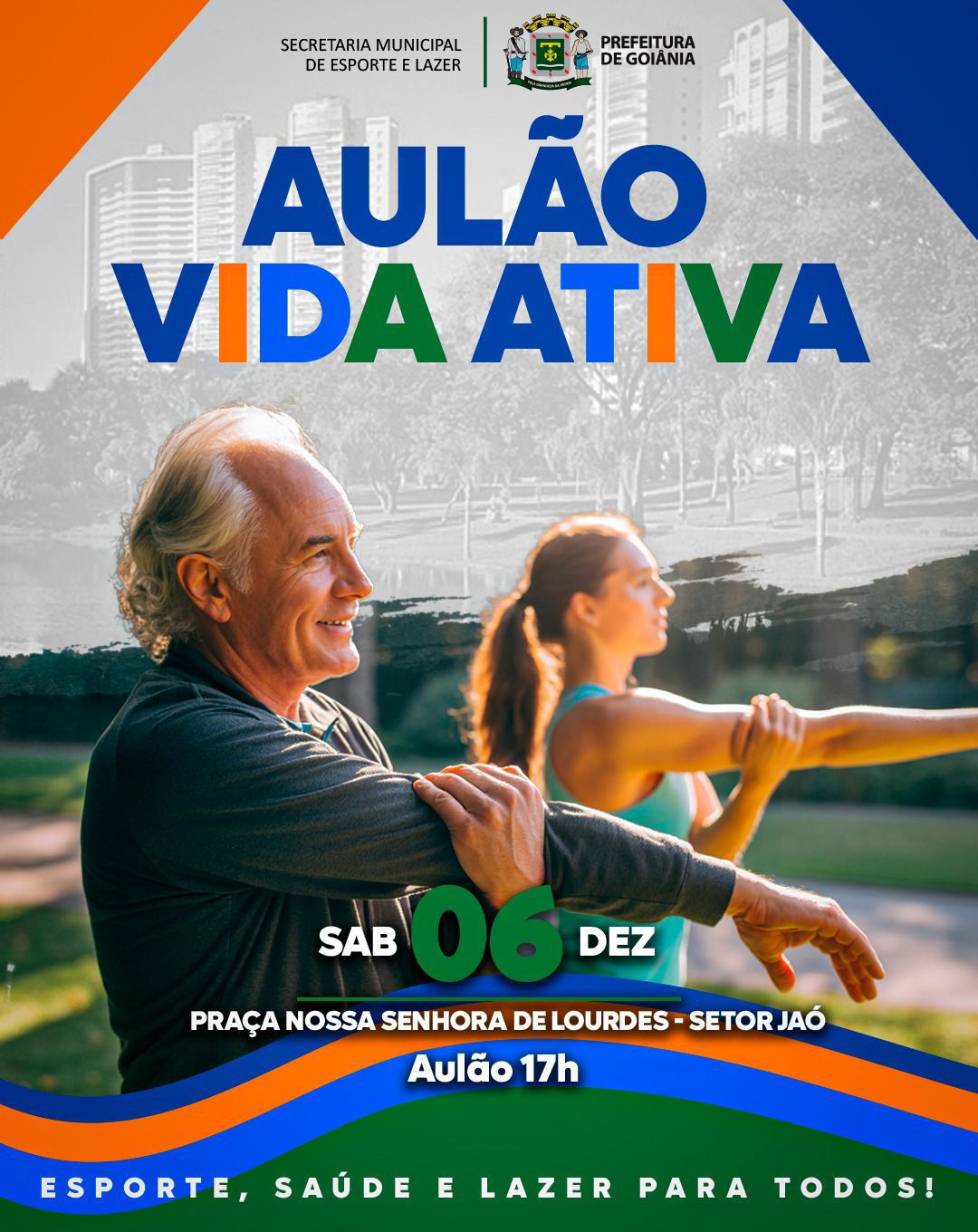 Semel promove Aulão Vida Ativa no Setor Jaó com atividades e show gratuito neste sábado às 17h