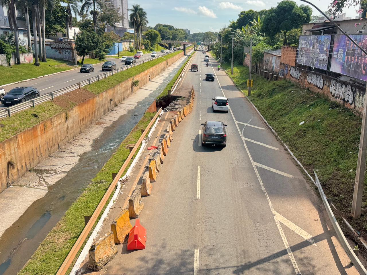 Prefeitura de Goiânia estabelece desvios para obra na Marginal Botafogo; mudanças começam neste sábado